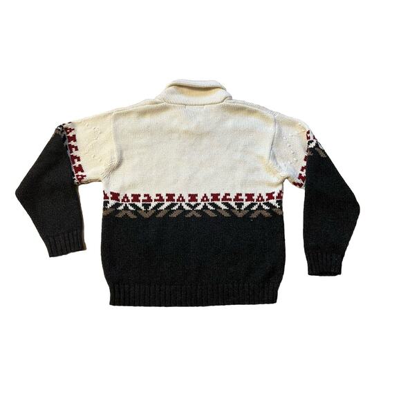 Vintage Knit Liberty Sweaters Medium Twin Moose Cabincore Heavy Knit Nordic - Picture 3 of 6